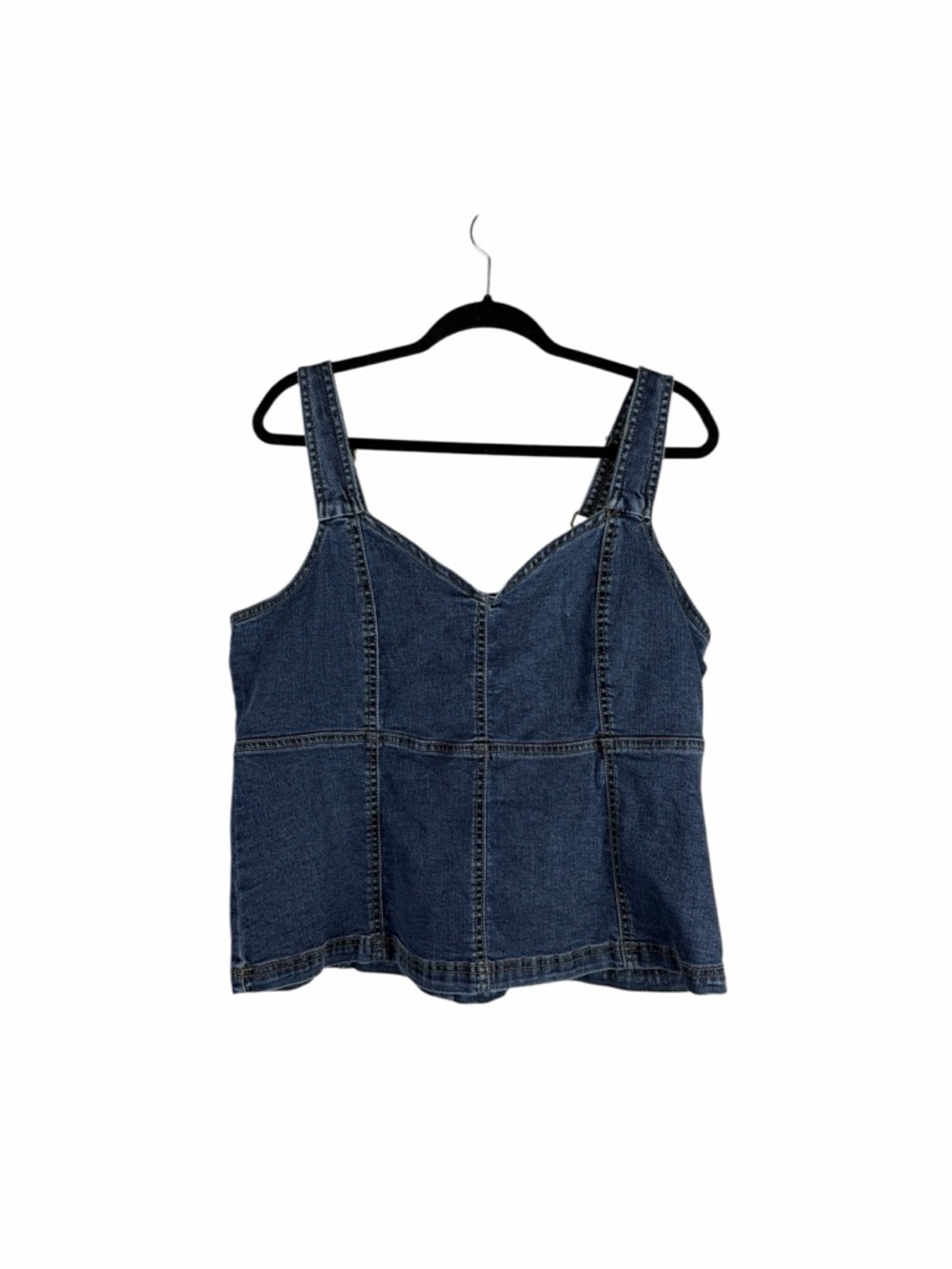 Torrid Blue Denim Corset Bustier Tank Top Y2K Structured Plus Size 1X